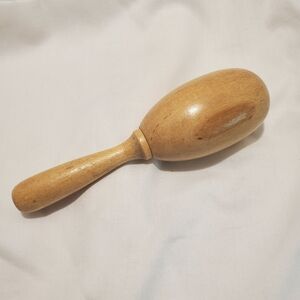 Vintage Hardwood Darning Egg With Handle.